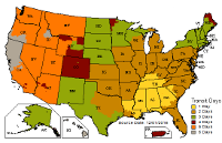 UPS delivery time map