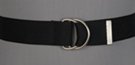 black D-ring web belt