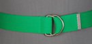 green D-ring web belt