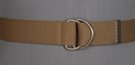 khaki D-ring web belt