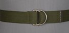 olive green D-ring web belt