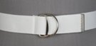 white D-ring web belt