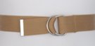 medium khaki D-ring web belt