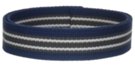 navy blue, charcoal and white striped 1-1/4" webbing