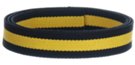1-1/4" black and yellow striped acrylic webbing