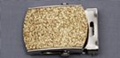 glitter gold steel military-style buckle