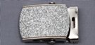 glitter silver steel military-style buckle