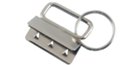 nickel polish 1.25 inch key fob hardware set