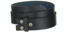 black smooth leather snap buckle belt straps