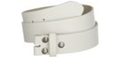 white smooth leather snap buckle belt straps