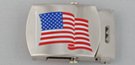 American flag decal military-style buckle
