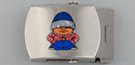 "Cholo" decal military-style buckle