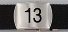 cut-away number 13 nickel polish buckles