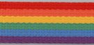 six-tone rainbow striped webbing