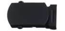 flat face black military 1" buckle