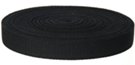 black 1" cotton webbing mini-roll