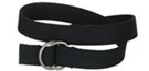 black cotton medium D-ring belt