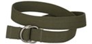 olive cotton medium D-ring belt