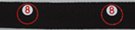 8-balls on black webbing
