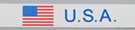 USA flag and initals on white webbing
