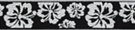 scattered flowers on black webbing