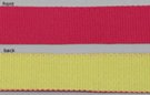 reversible webbing, fuchsia outside and lime green inside