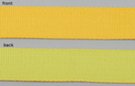 reversible webbing, yellow outside and lime green inside