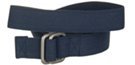 navy blue cotton square-ring belt