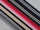 selection of striped webbing rolls
