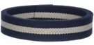 1-1/4" navy and natural striped acrylic webbing