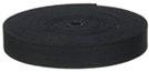 mini-roll of black cotton webbing