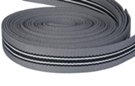 gray, black, white webbing straps packet