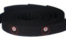 8-ball print on black webbing strap