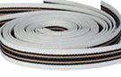 white, black and khaki webbing straps packet