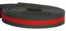 acrylic olive and red web belt straps